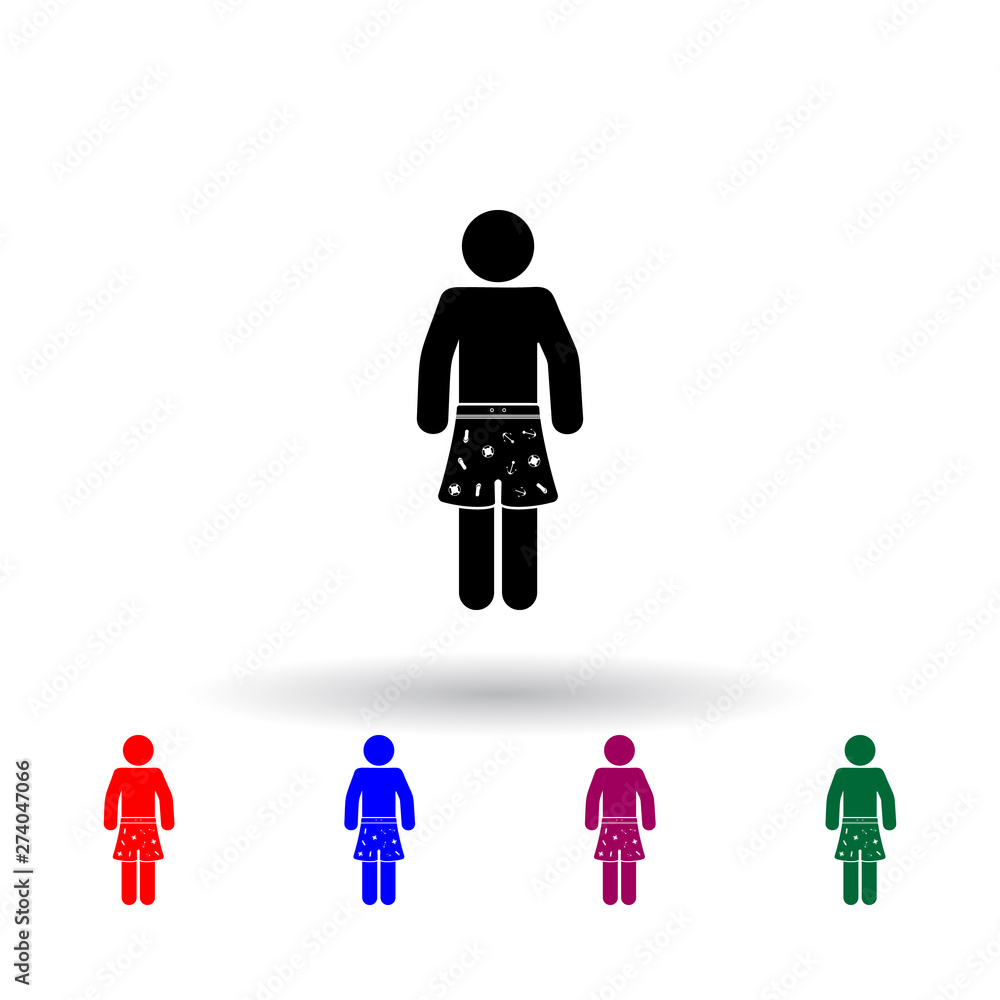 Poster having a rest on the beach multi color icon. elements of beach holidays set. simple icon for website