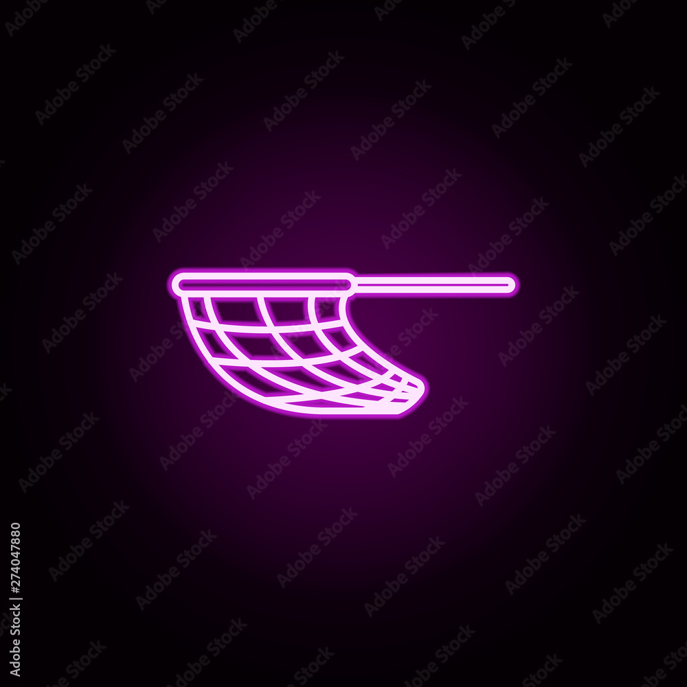 Poster nettle neon icon. elements of camping set. simple icon for websites, web design, mobile app, info gr