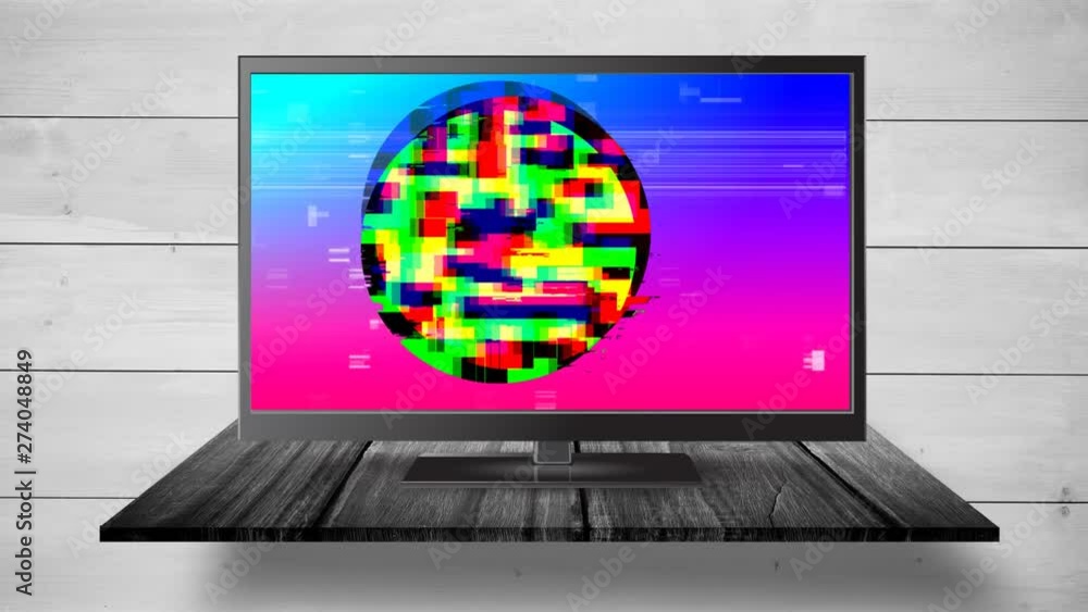 Poster lcd screen with colorful static