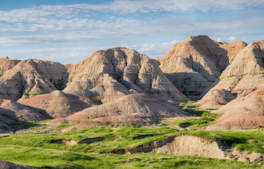 Fototapeta na wymiar Geological Formations at Badlands National Park, South Dakota