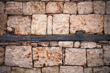 Background of antique stone wall in Turkey,Antalya