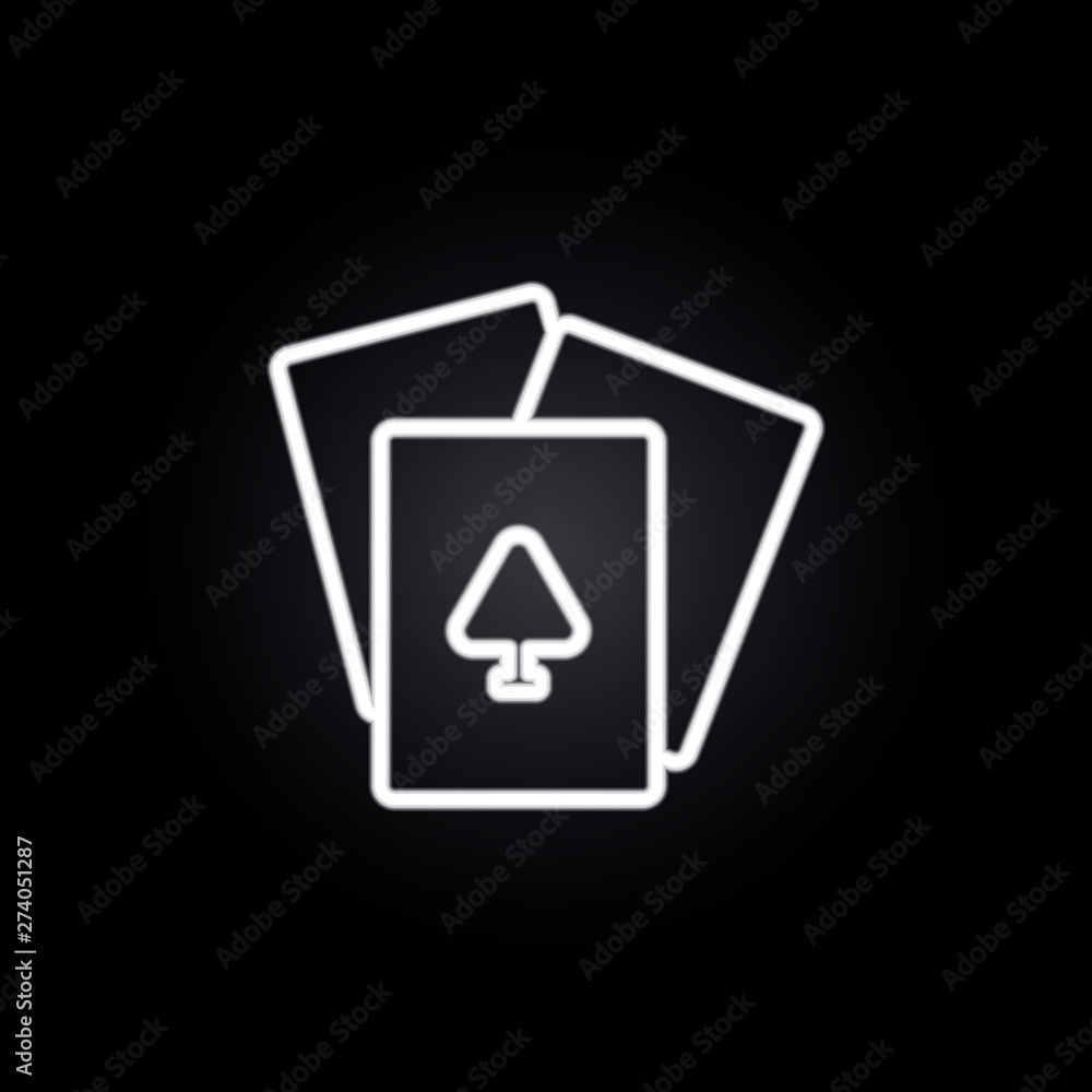 Aufkleber playing card neon icon. elements of carnival and amusement set. simple icon for websites, web design