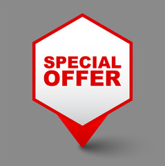 red vector banner special offer
