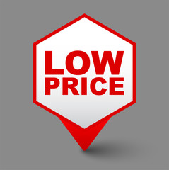 red vector banner low price