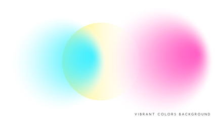 Cyan and yellow and magenta neon vibrant colors in poster