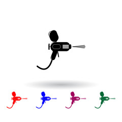 auto paint gun multi color icon. Elements of cars service and repair parts set. Simple icon for websites, web design, mobile app, info graphics