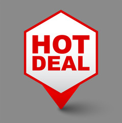 red vector banner hot deal