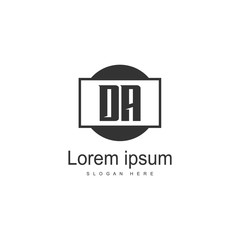 DA Letter Logo Design. Creative Modern DA Letters Icon Illustration