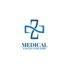 Obraz premium Health care medical logo design vector template