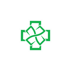 Health care medical logo design vector template