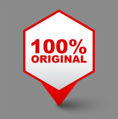 red vector banner 100% original