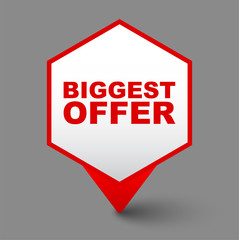 red vector banner biggest offer