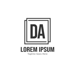 DA Letter Logo Design. Creative Modern DA Letters Icon Illustration