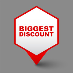 red vector banner biggest discount