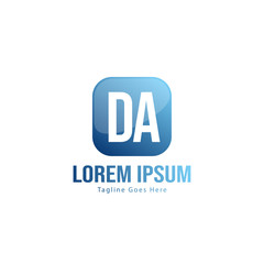 DA Letter Logo Design. Creative Modern DA Letters Icon Illustration