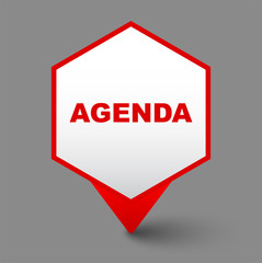 red vector banner agenda