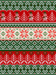 Ugly sweater Merry Christmas party ornament background seamless pattern