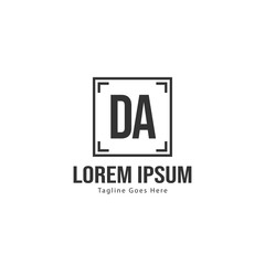 DA Letter Logo Design. Creative Modern DA Letters Icon Illustration