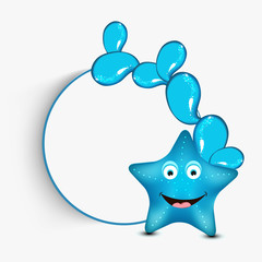 Concept of smiling funny starfish cartoon.