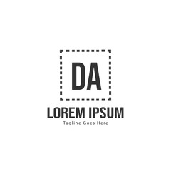 DA Letter Logo Design. Creative Modern DA Letters Icon Illustration
