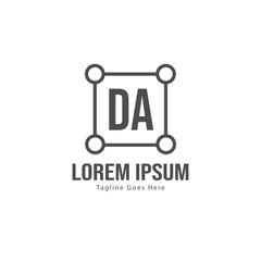 DA Letter Logo Design. Creative Modern DA Letters Icon Illustration
