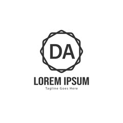 DA Letter Logo Design. Creative Modern DA Letters Icon Illustration