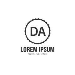 DA Letter Logo Design. Creative Modern DA Letters Icon Illustration