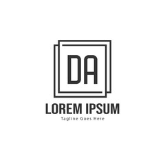 DA Letter Logo Design. Creative Modern DA Letters Icon Illustration