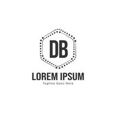 DB Letter Logo Design. Creative Modern DB Letters Icon Illustration