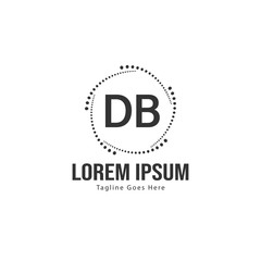 DB Letter Logo Design. Creative Modern DB Letters Icon Illustration