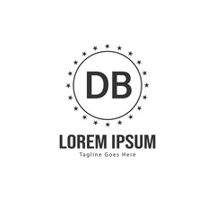 DB Letter Logo Design. Creative Modern DB Letters Icon Illustration