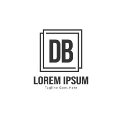 Obraz premium DB Letter Logo Design. Creative Modern DB Letters Icon Illustration