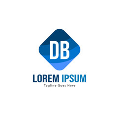 DB Letter Logo Design. Creative Modern DB Letters Icon Illustration
