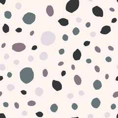 Pebble seamless pattern. Random stones wallpaper illustration