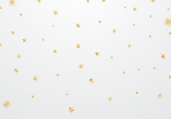 The golden star that is falling on a transparent background Vector Design Celebrate the Festival
