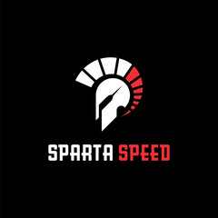 modern sparta speed logo design