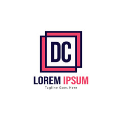 DC Letter Logo Design. Creative Modern DC Letters Icon Illustration