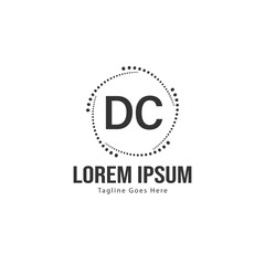 DC Letter Logo Design. Creative Modern DC Letters Icon Illustration