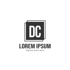 Obraz premium DC Letter Logo Design. Creative Modern DC Letters Icon Illustration