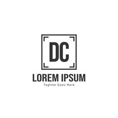 Obraz premium DC Letter Logo Design. Creative Modern DC Letters Icon Illustration