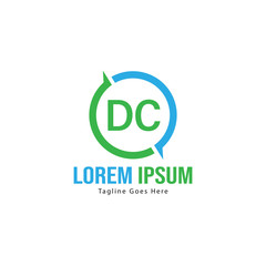 DC Letter Logo Design. Creative Modern DC Letters Icon Illustration