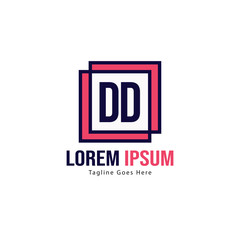 DD Letter Logo Design. Creative Modern DD Letters Icon Illustration