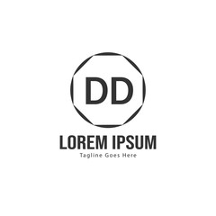 DD Letter Logo Design. Creative Modern DD Letters Icon Illustration