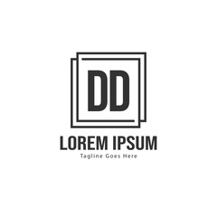 DD Letter Logo Design. Creative Modern DD Letters Icon Illustration
