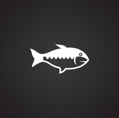Seafood related icon on background for graphic and web design. Simple illustration. Internet concept symbol for website button or mobile app.