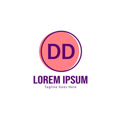DD Letter Logo Design. Creative Modern DD Letters Icon Illustration