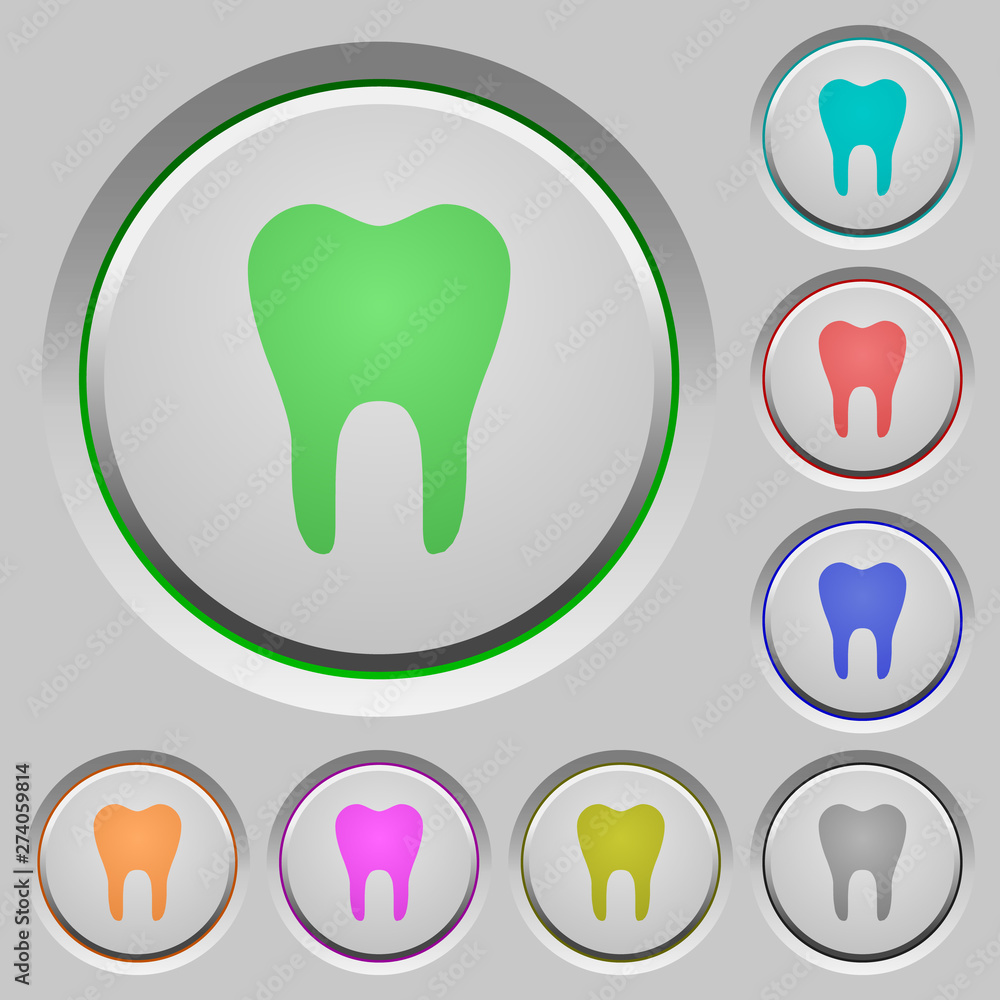 Poster single tooth push buttons