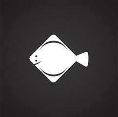 Seafood related icon on background for graphic and web design. Simple illustration. Internet concept symbol for website button or mobile app.