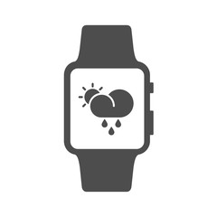 weather forecast on smart watch vector icon isolated on white background. web icon for mobile and ui design