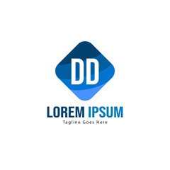 DD Letter Logo Design. Creative Modern DD Letters Icon Illustration